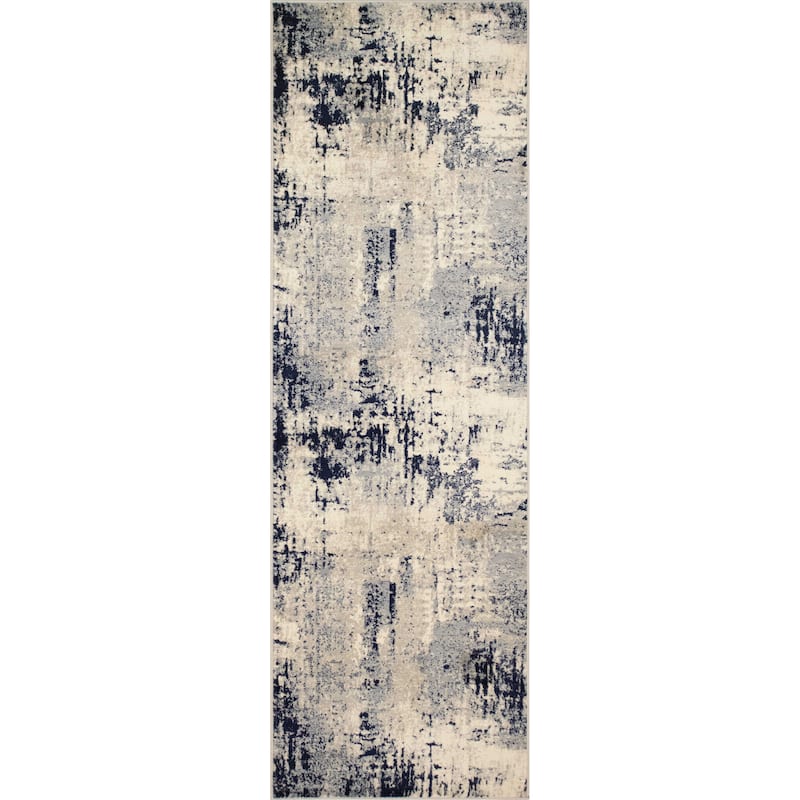 Noori Rug Lagoon Jaclyn Rug - 2'2" x 6'0" - Beige/Navy