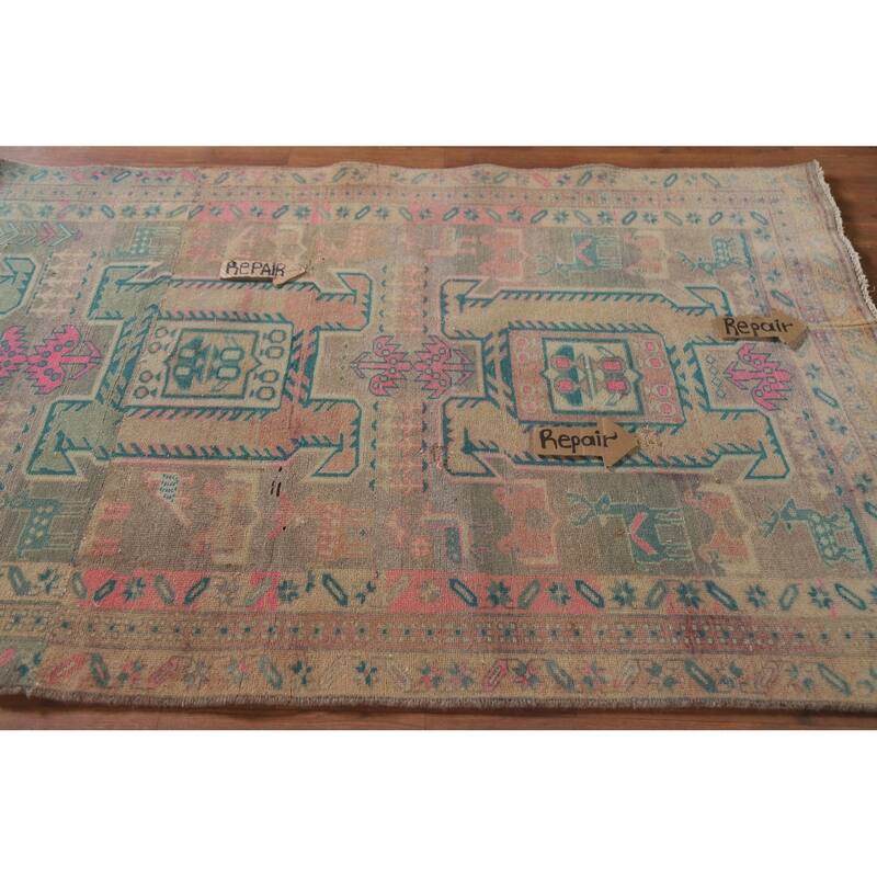 Hand Knotted Oriental 100% Wool Carpet Traditional Tribal Multi-Colored Ardebil Area Rug - 7' 4'' X 4' 0''