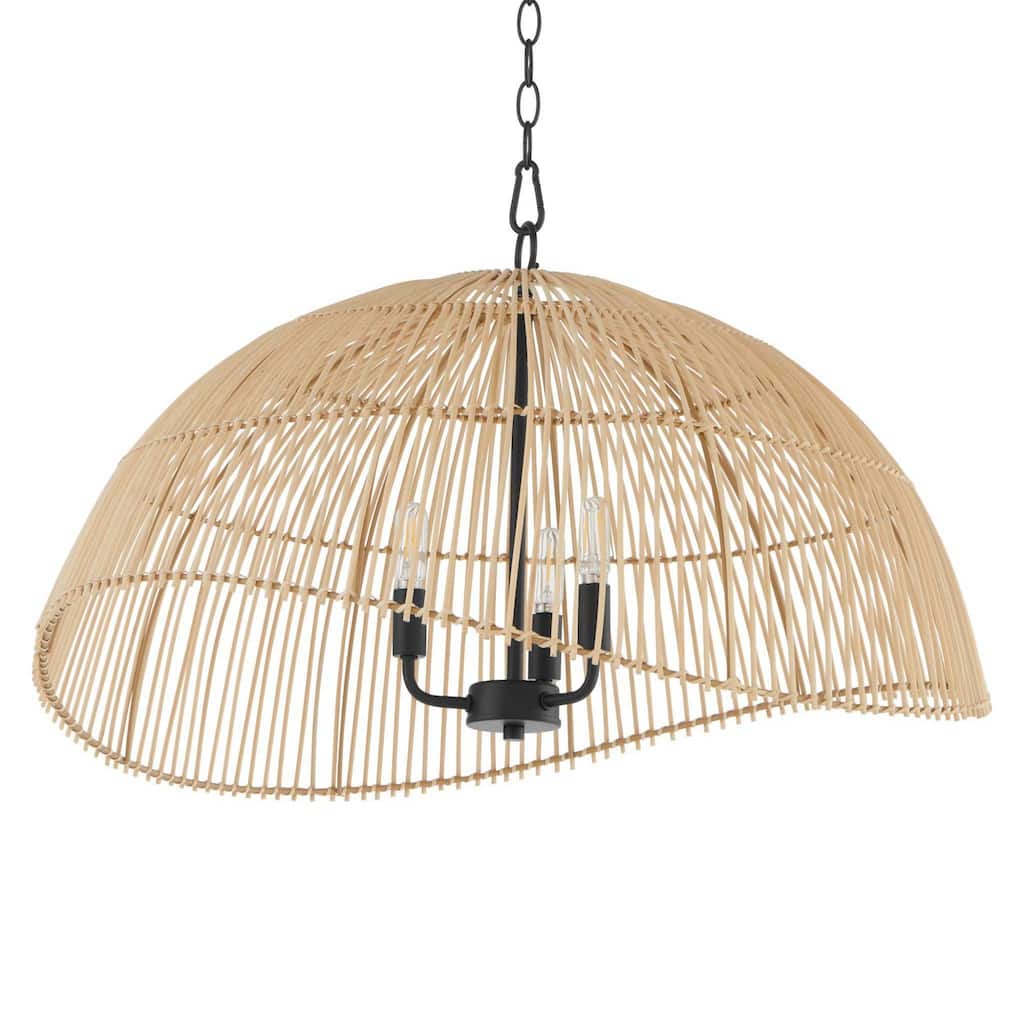 Quorum International 6903-3 Rattan 3 Light 27" Wide Pendant