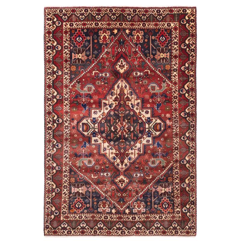 ECARPETGALLERY Hand-knotted Anadol Red Wool Rug - 6'6 x 9'9