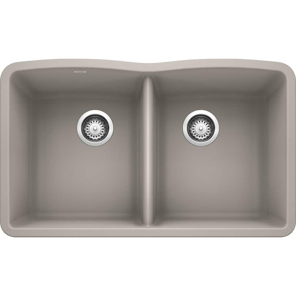 Blanco PRECIS Undermount Granite Composite 24 in. Single Bowl Kitchen Sink in Truffle (522417)