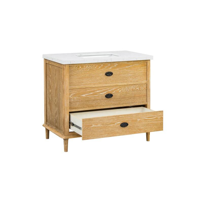 37'' Ferndale Bathroom Vanity with Engineered Stone Top
