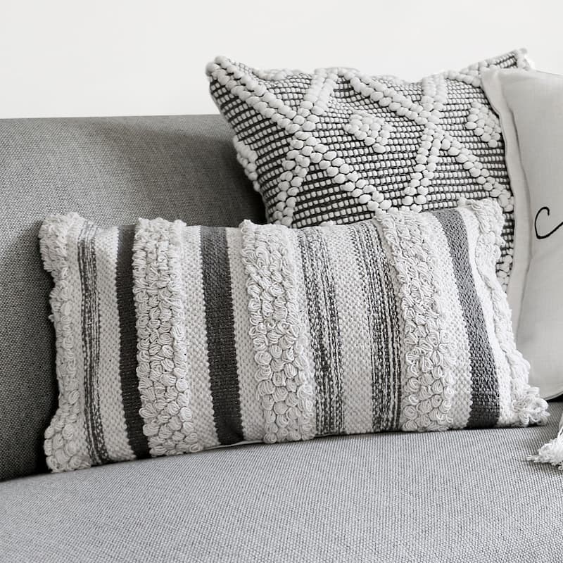 Lush Decor Bria Stripe Decorative Lumbar Pillow Cover