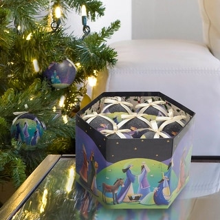 Details about   Holiday Living 2-Pack Brown/Orange/White Ornament Set fox and tree ornament 