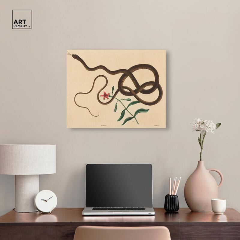The Coach Whip Snake 1743 Canvas by Art Remedy, Gallery Wrapped