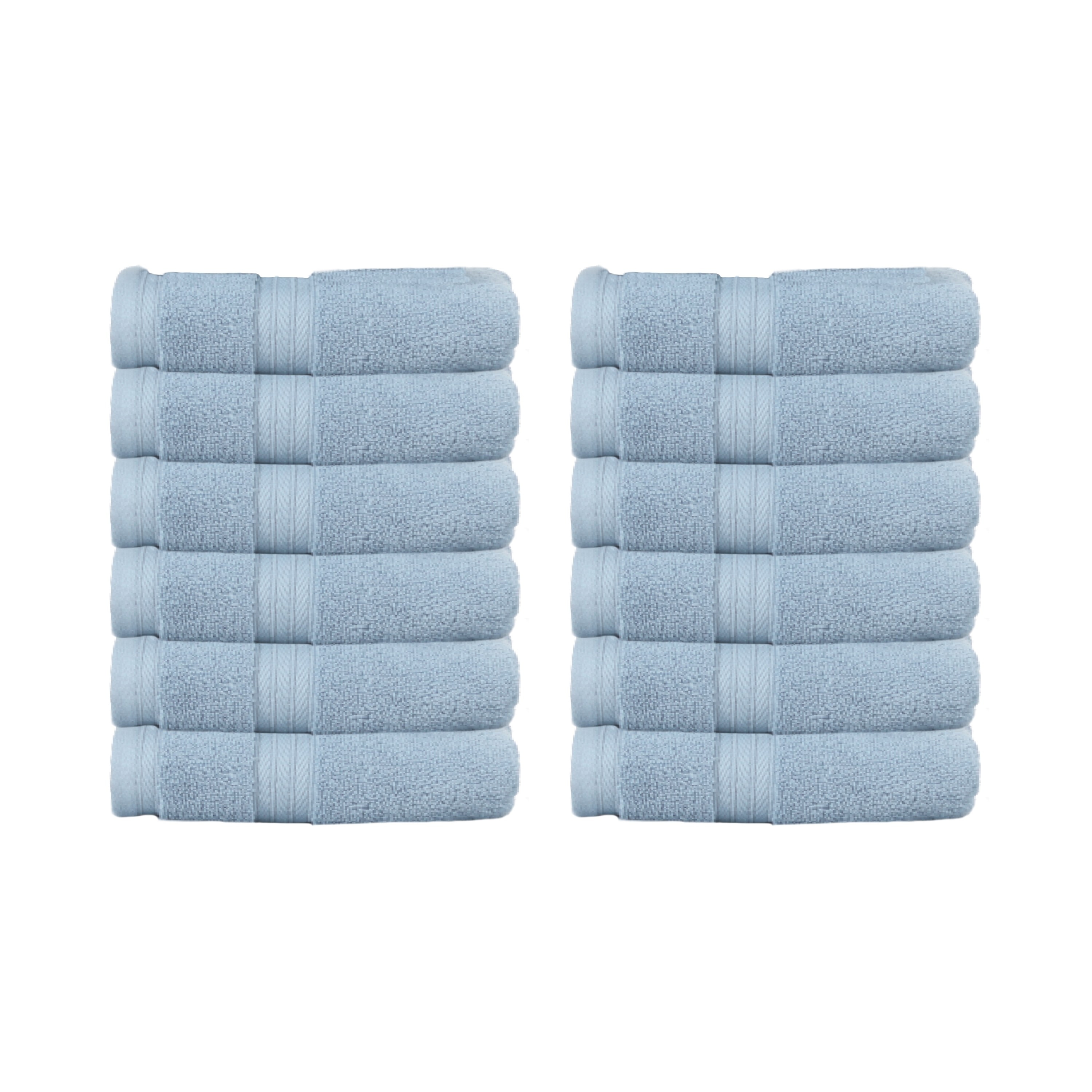 Home Weavers Elegance Essentials 550GSM Cotton Zero Twist Super Absorbent Wash Cloth Set of 12