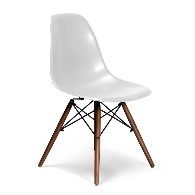 Paris-2 Side Chairs with Walnut Legs (Set of 2)