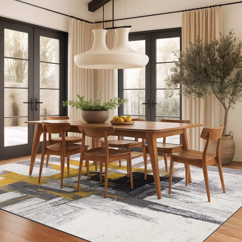 World Rug Gallery Modern Abstract Art Area Rug