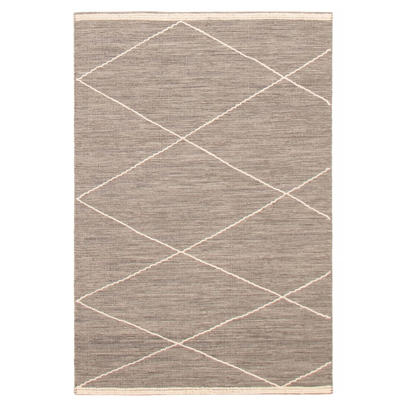 Marrakech Grey Kilim 5'1" x 7'5" - 5'1 x 7'5 - Dark Grey - 5'1 x 7'5
