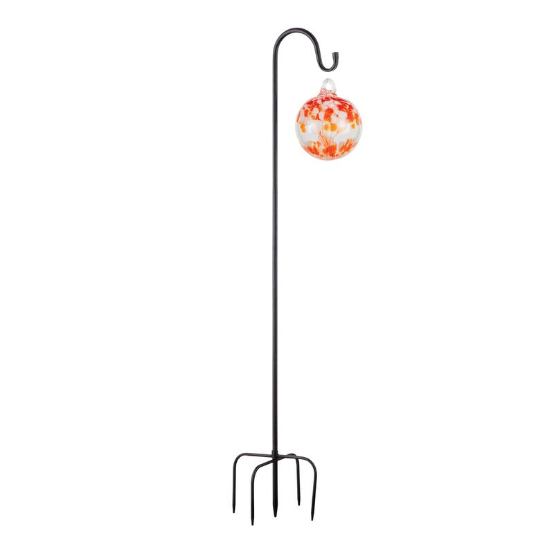 Tree Of Life 6In Nova Hand Blown Glass Ball With Stake