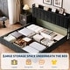 preview thumbnail 57 of 58, Bed Frame with Lift Up Storage, Upholstered Velvet Platform Bed with Storage Headboard