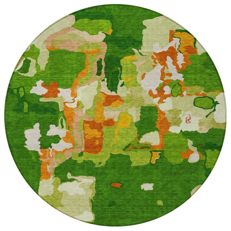 HomeRoots Abstract Transitional Rectangle Outdoor Rug