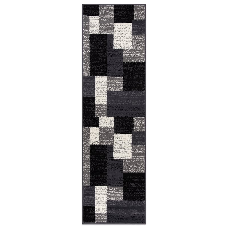 World Rug Gallery Contemporary Distressed Boxes Area Rug