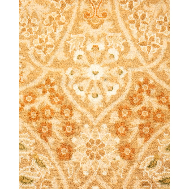 Overton Handknotted Wool Traditional Oriental Brown Area Rug - 5' x 8'