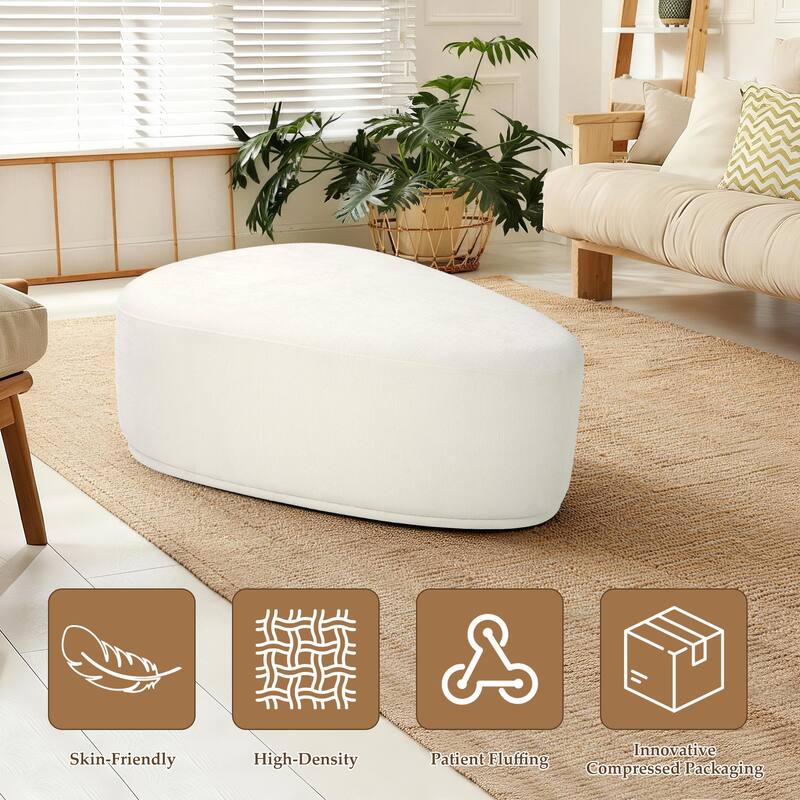 Modern Triangular Upholstered Accent Ottoman