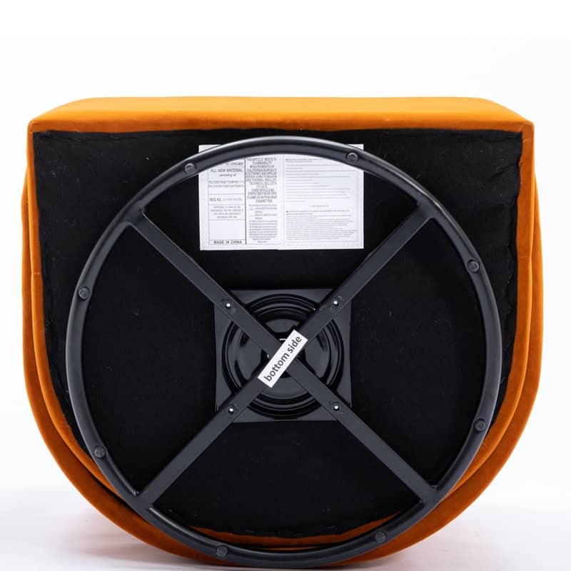 21.06"Seat Width Soft Velvet Fabric Swivel Chair For Living Room
