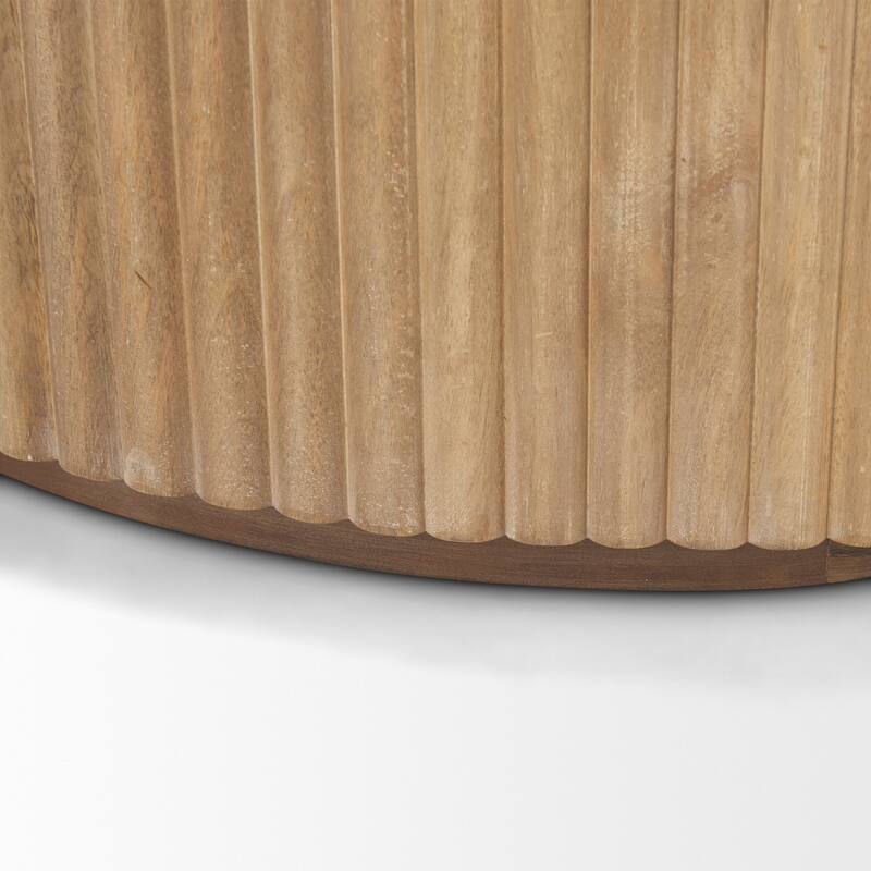 Terra Light Brown Solid Wood Accent Cabinet