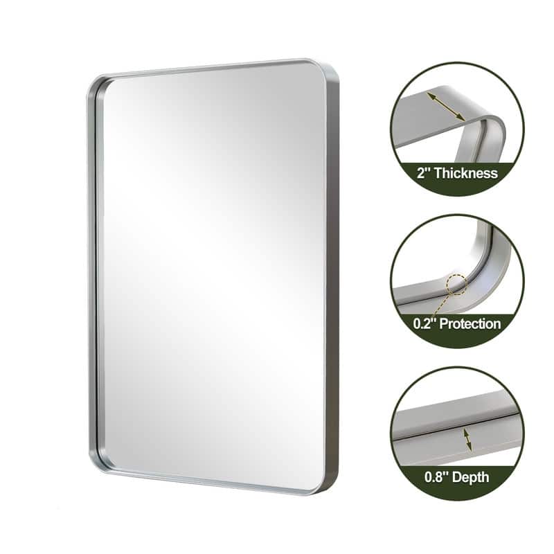 Arch Bathroom Wall Mirror Large Metal Frame Wall Mounted Mirror for Bedroom Living Room Dresser Entryway Decor