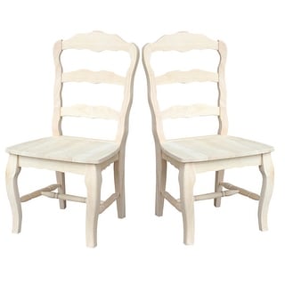 International Concepts Solid Wood Versailles Side Chairs - Set of 2