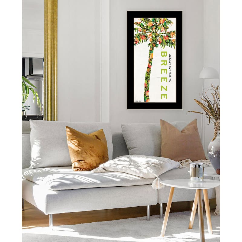 TrendyDecor4U Contemporary "Summer Breeze - Palm Tree" Framed Print Wall Art