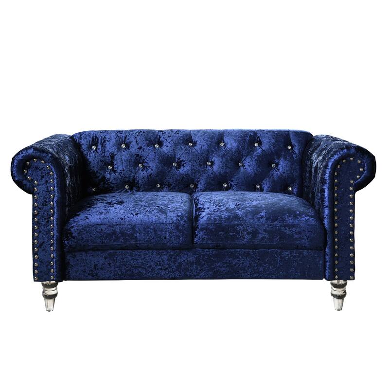 Blue Velvet Loveseat
