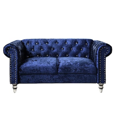 Blue Velvet Loveseat