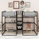 preview thumbnail 11 of 14, Twin Metal Bunk Bed with Desk, Shelves, and Storage Staircase, Ensuring Safety
