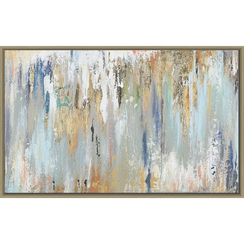 "Blue Gold Illusion" Print on Floating Canvas