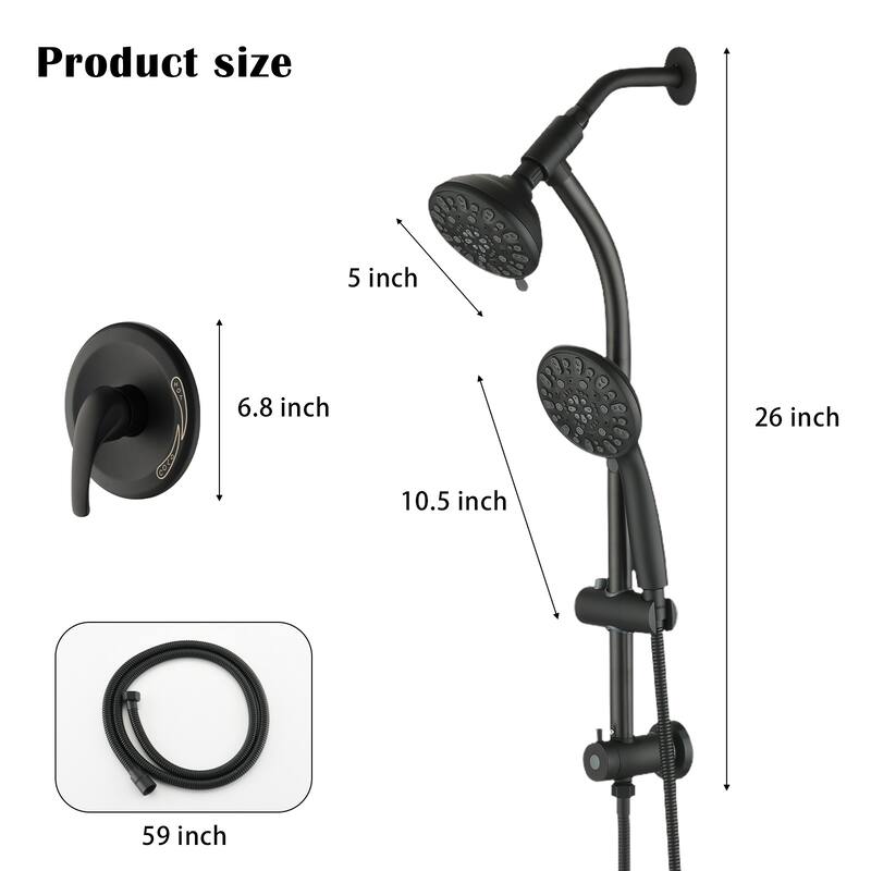 Dual Shower System with Handheld 7-Spray