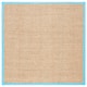 SAFAVIEH Natural Fiber Marina Basketweave Seagrass Rug - 6' x 6' Square - Natural/Turquoise