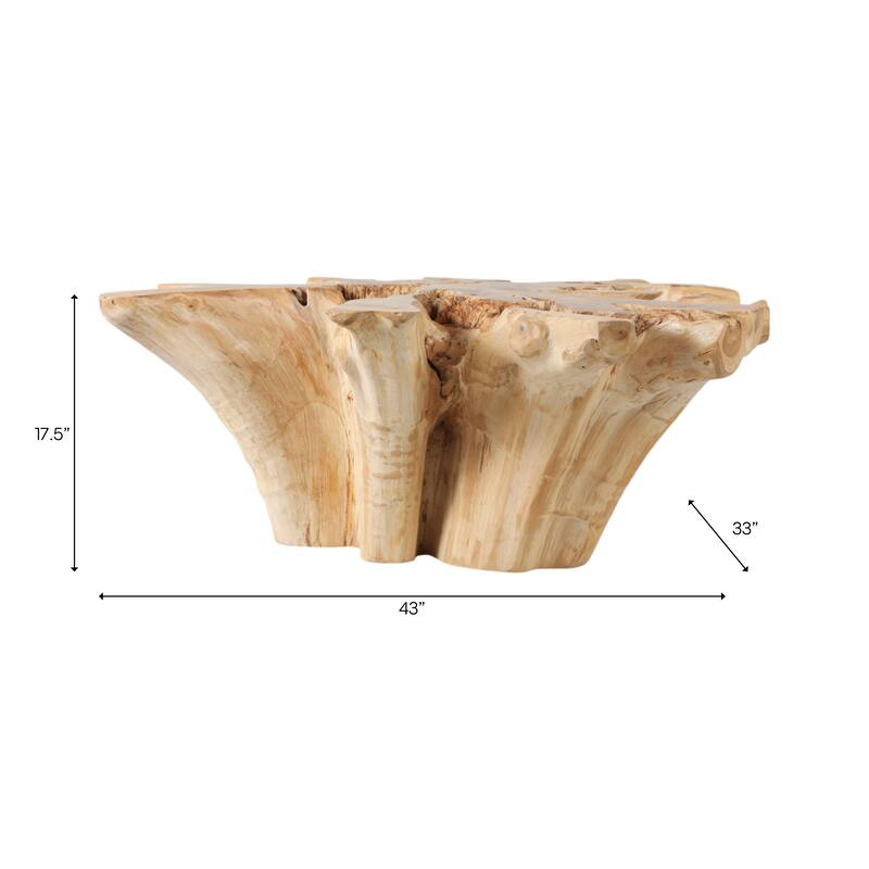 Modern Wooden Coffee Table - Tan, 43" - 43.0"