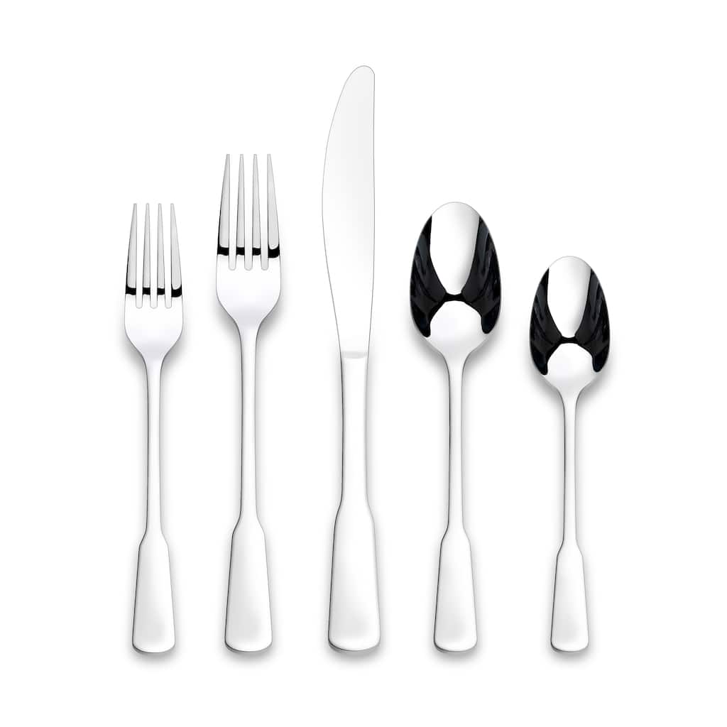 Ornative Yesenia 18/0 Stainless Steel Satin/Mirror Flatware Set