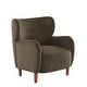 preview thumbnail 27 of 33, Christopher Knight Home - Parmelee Upholstered Wingback Club Chair with Plush Velvet and Solid Wood Legs