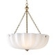 preview thumbnail 1 of 2, Maxim 22653 Bundt 3 Light 18" Wide Semi-Flush Bowl Ceiling Fixture / White / Natural Aged Brass