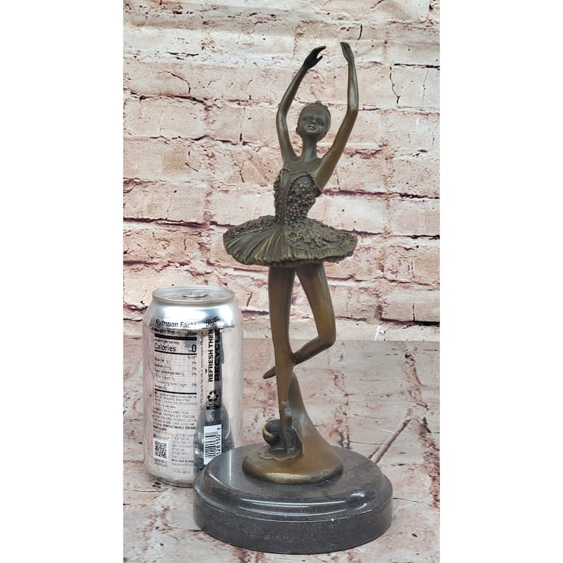 Art Deco Cute Child Ballerina A Bronze Trophy Sculpture Hot Cast Figurine