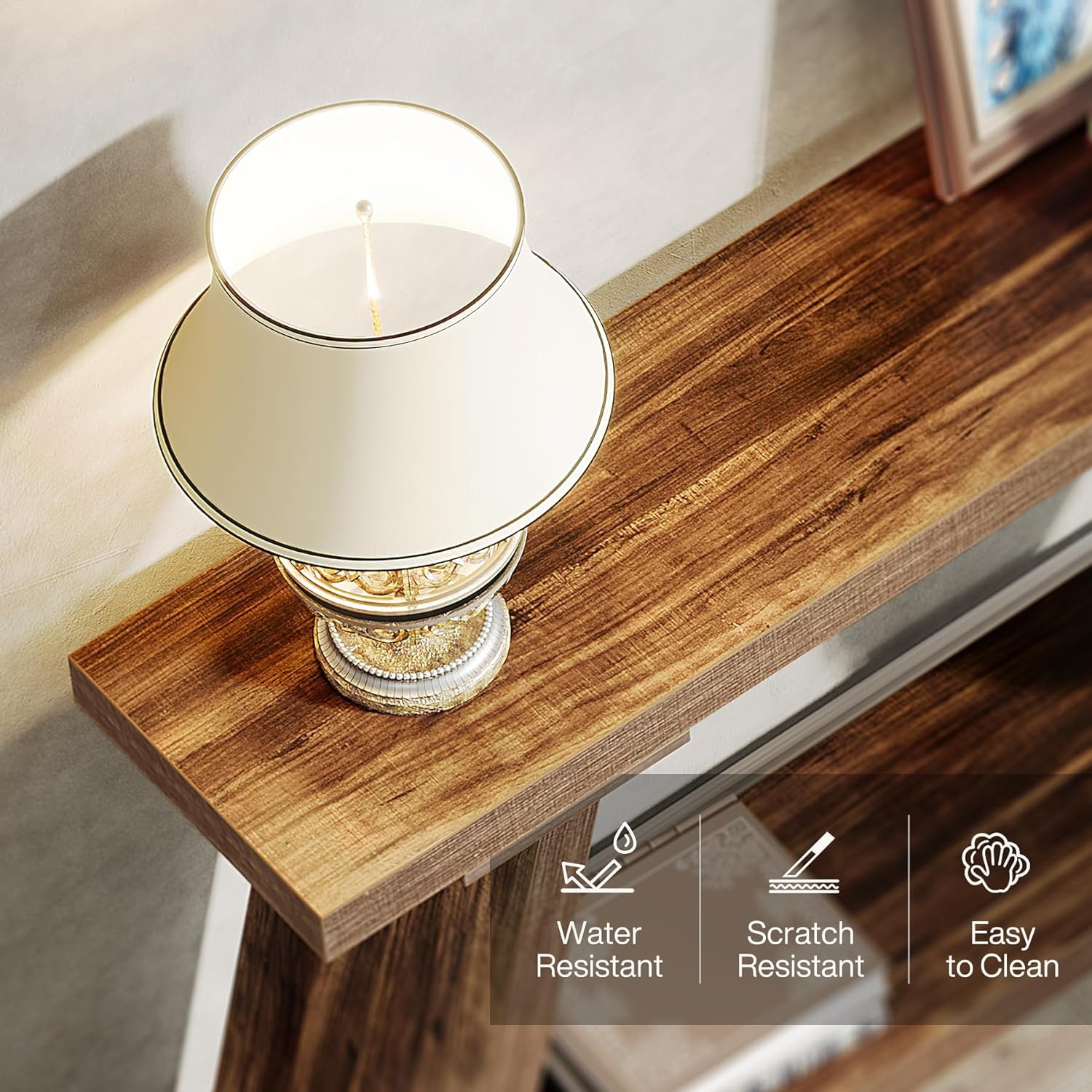 70.9 Inches Extra Long Console Table with Storage, Industrial Sofa Table Behind Couch