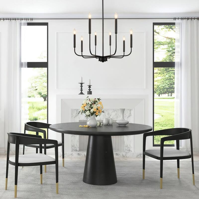 Starsky 8-Light Traditional Classic Candle-Style Chandelier Mid-Century Modern Farmhouse