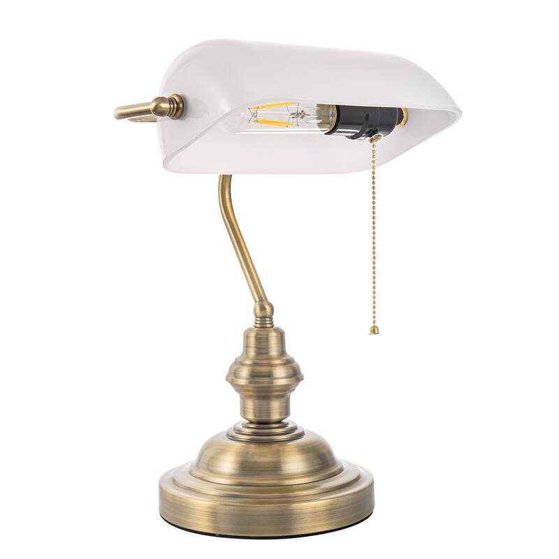 White E26 Single-Head Bedside Table Lamp, Minimalist Corded Nightstand Light, Soft Glow Ambient Lighting - 10.43*7.08*14.17
