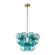 preview thumbnail 35 of 63, Glam Single-light Dining Room Glass Globe Bubble Chandelier - 17.7 in