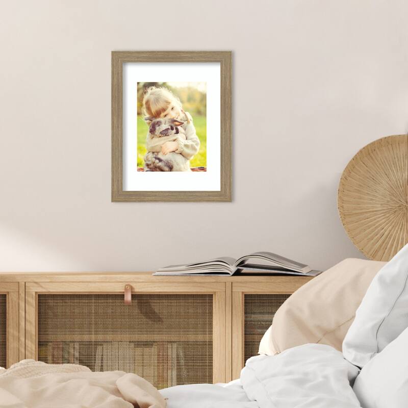 Woodgrain Stripe Blonde Framed Picture Frame, Photo Frame