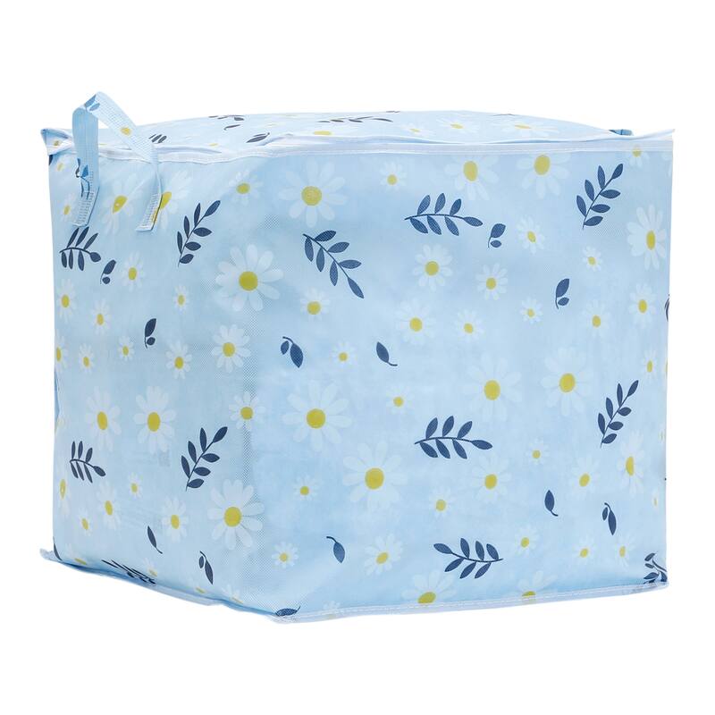 1 Pcs Clothes Storage, Moving Bags, for Organizing Clothing, Closet Organizers and Storage with Handles Beige - Blue - 17*17*17in