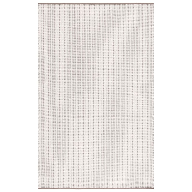 SAFAVIEH Handmade Vermont Muniba Wool & Cotton Rug - 6' Square - Beige/Ivory