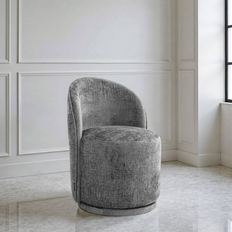 Modern Armless 360-Degree Swivel Dining Chair Barrel Chair