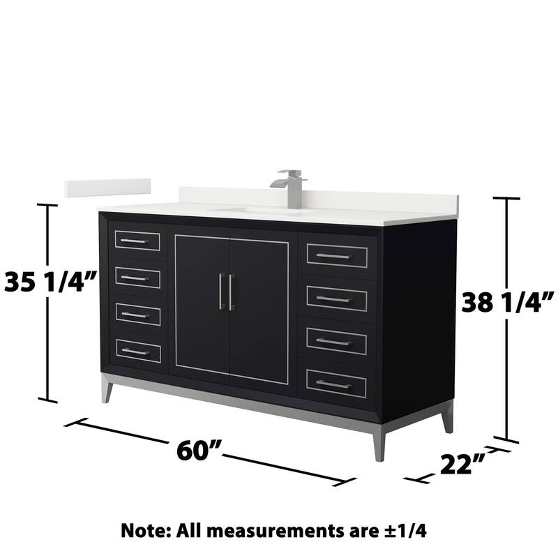 Wyndham Collection WCH515160S-QTZ-UNSMXX Marlena 60" Free Standing