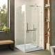 preview thumbnail 36 of 35, Fine Fixtures Frameless Shower Enclosure Hinged Glass Shower Door - Tempered Glass