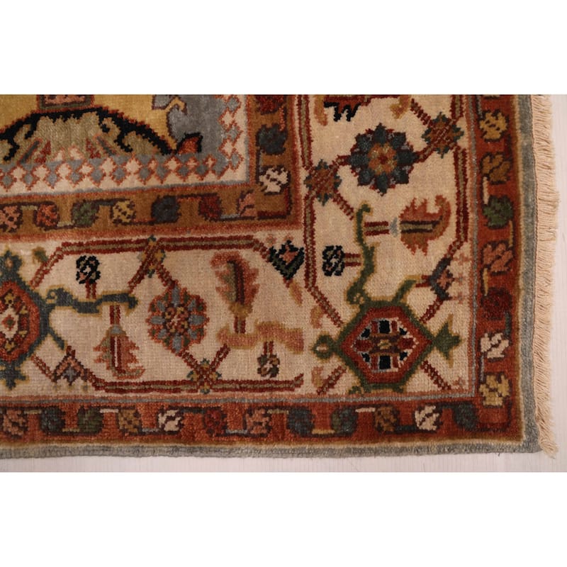 ECARPETGALLERY Hand-knotted Jules Sultane Light Denim Blue Wool Rug - 5'8 x 8'11