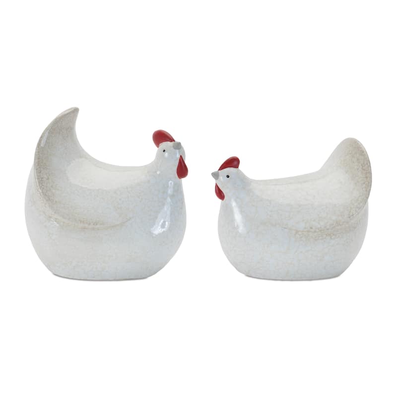 Terra Cotta Chicken Décor (Set of 2)