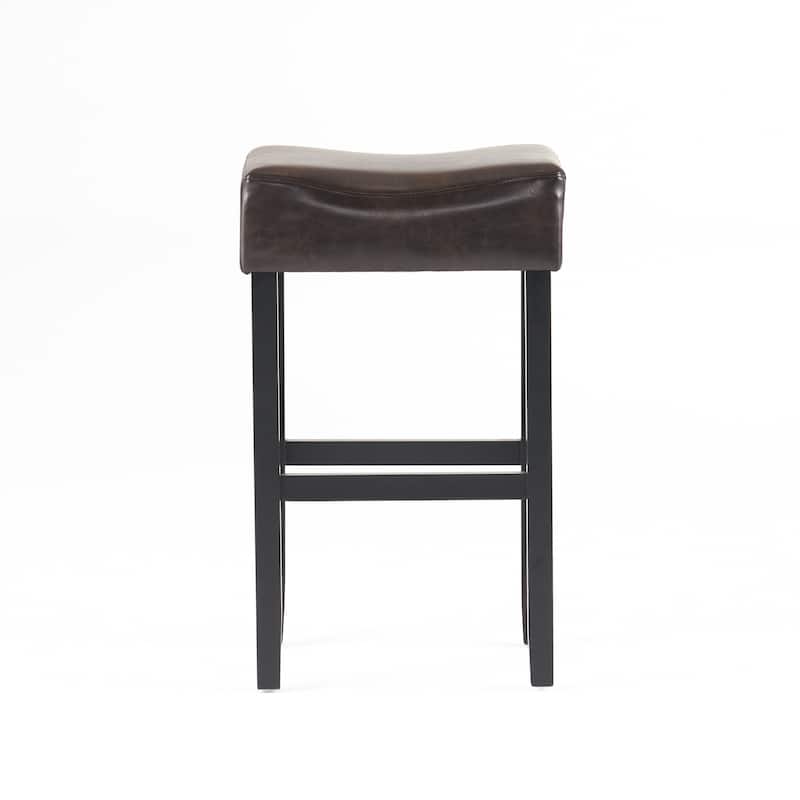 Portman 30-inch Bonded Leather Backless Bar Stool (Set of 2) by Christopher Knight Home