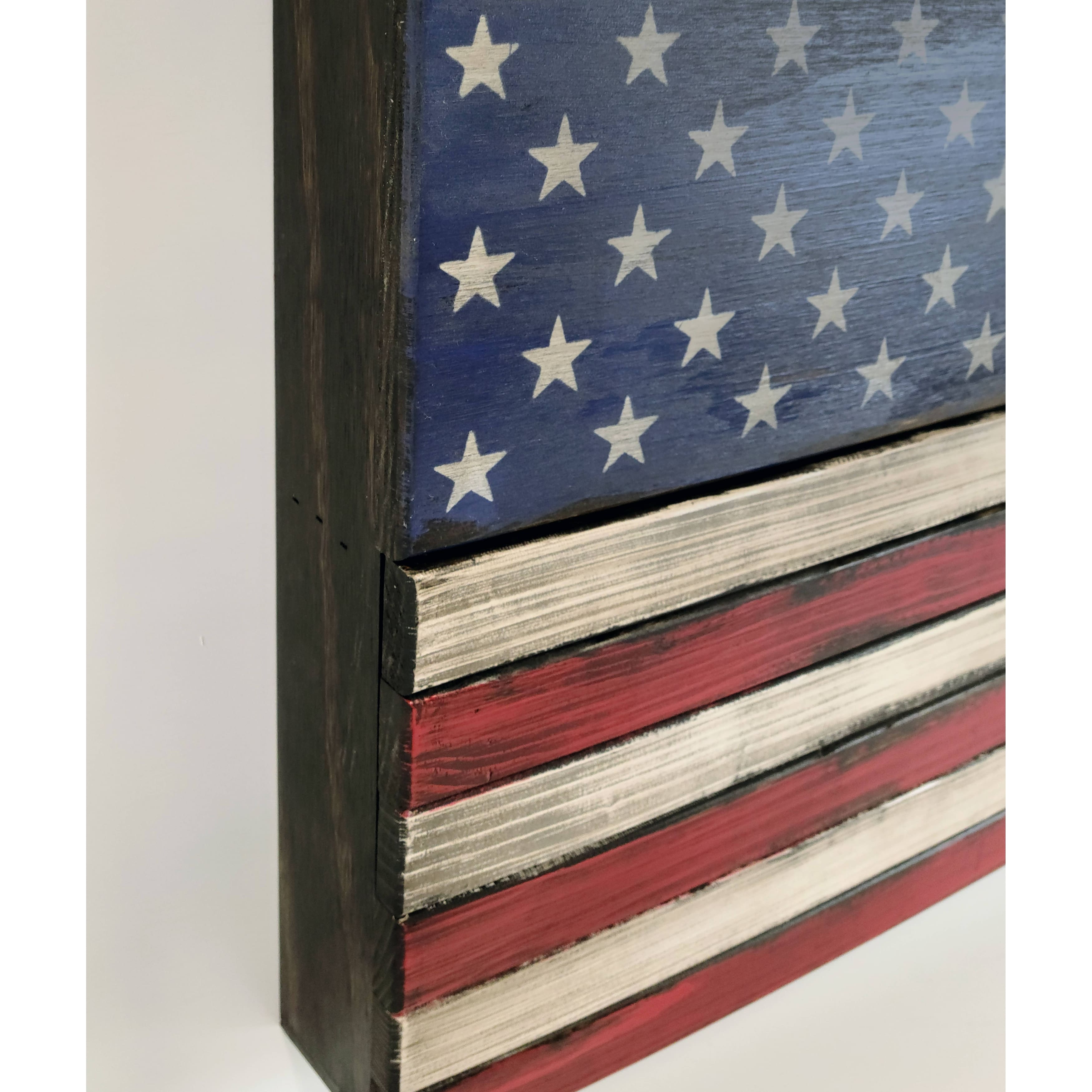 American Furniture Classics Model Large American Flag Wall Hanging Gun