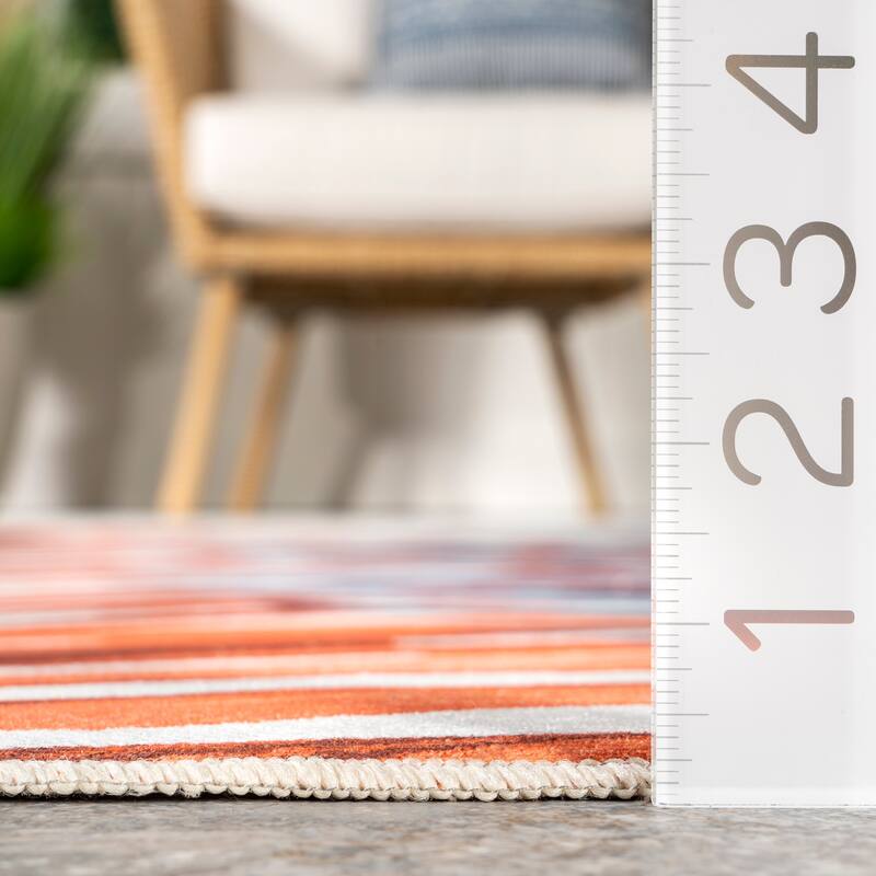 Nuloom Auri Double Palm Indoor/Outdoor Machine Washable Area Rug